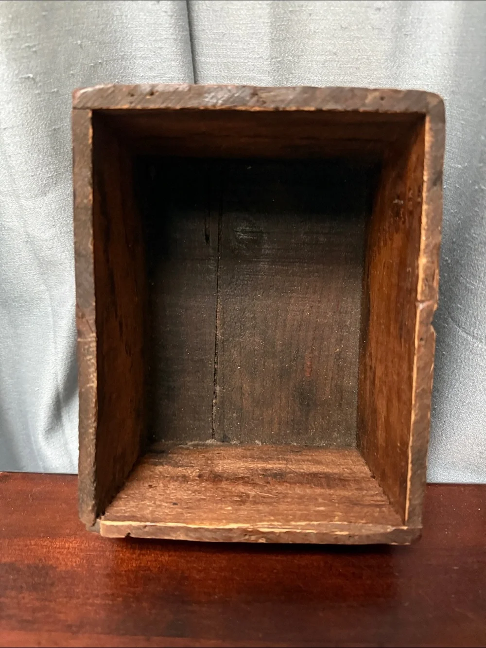 Rare Small Vintage Wooden Dovetailed Box for Horolectric Time Motor for a Clock